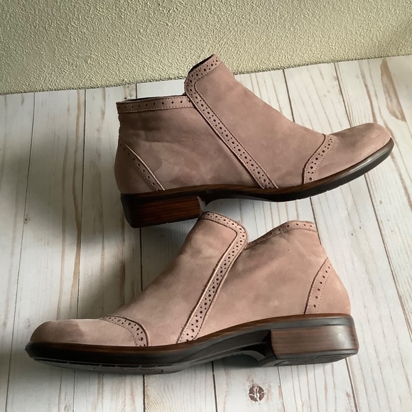 NAOT| Nefasi Ankle Boot Oxford Style Perforated Sz 10 Dusty Rose - Picture 9 of 11